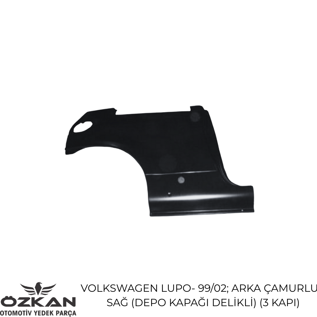 Volkswagen Lupo 1999–2002 Sağ Arka Çamurluk 3 Kapı