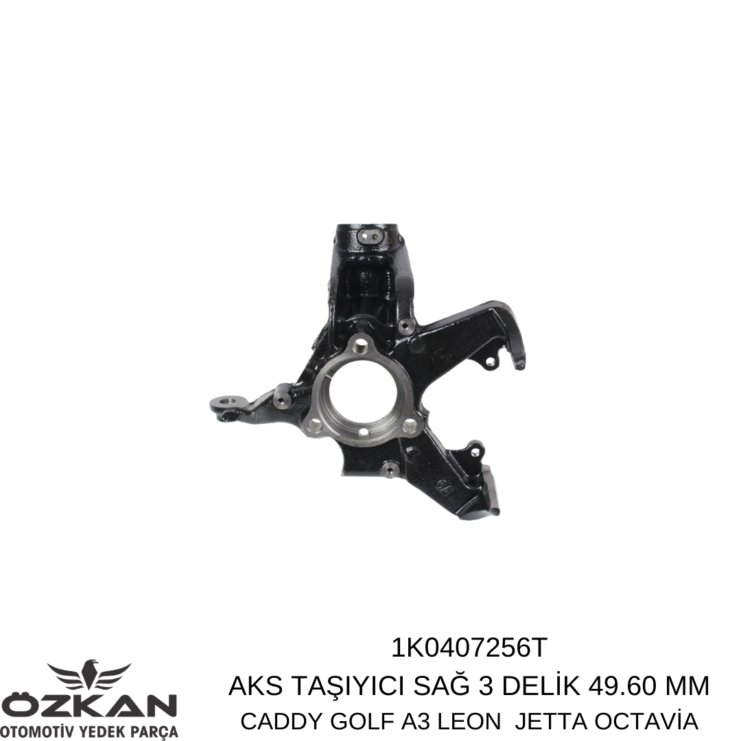 1K0407256T AKS TAŞIYICI SAĞ 3 DELİK 49.60 MM CADDY GOLF A3 LEON JETTA OCTAVİA